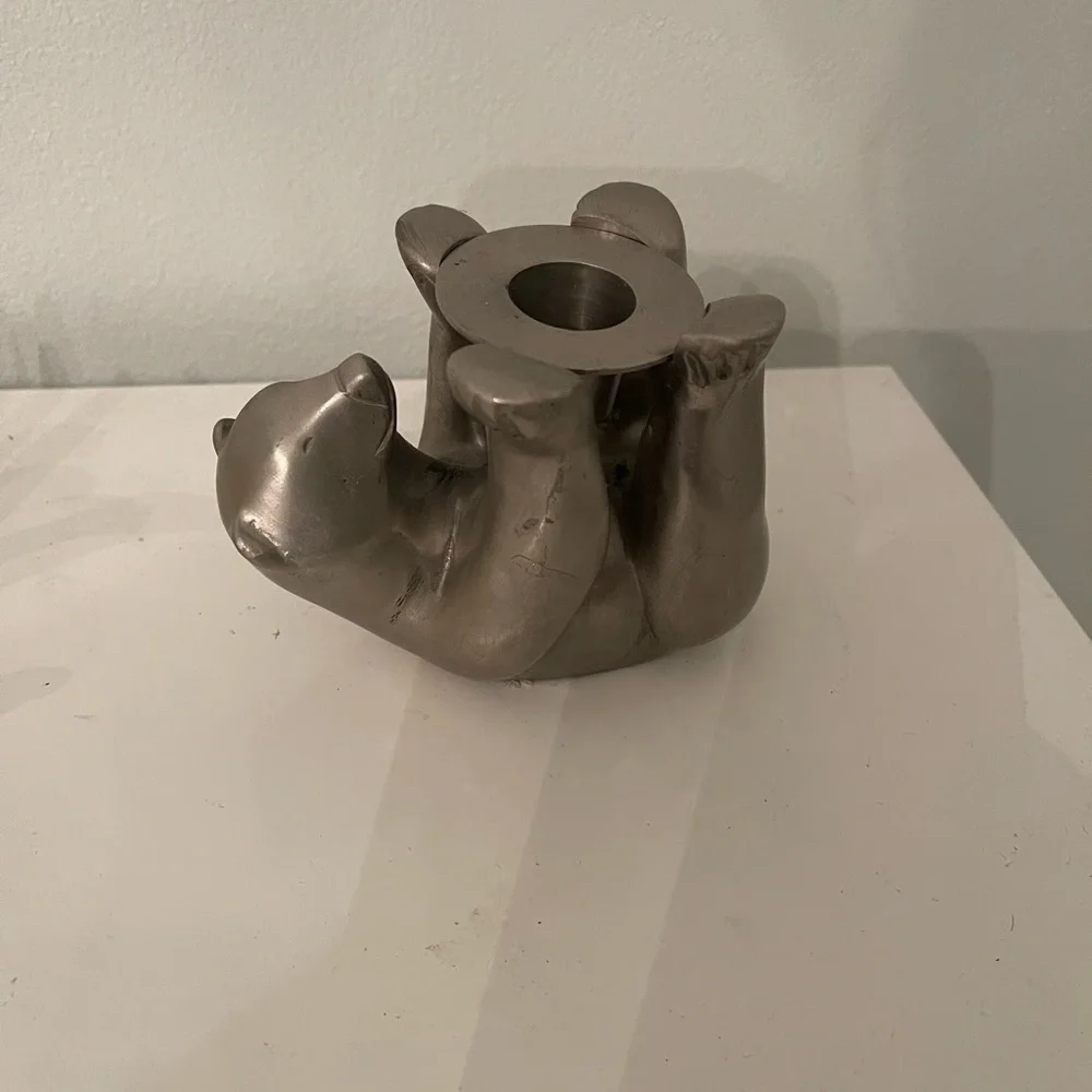 Restoration Hardware Polar Bear Figure candle holder